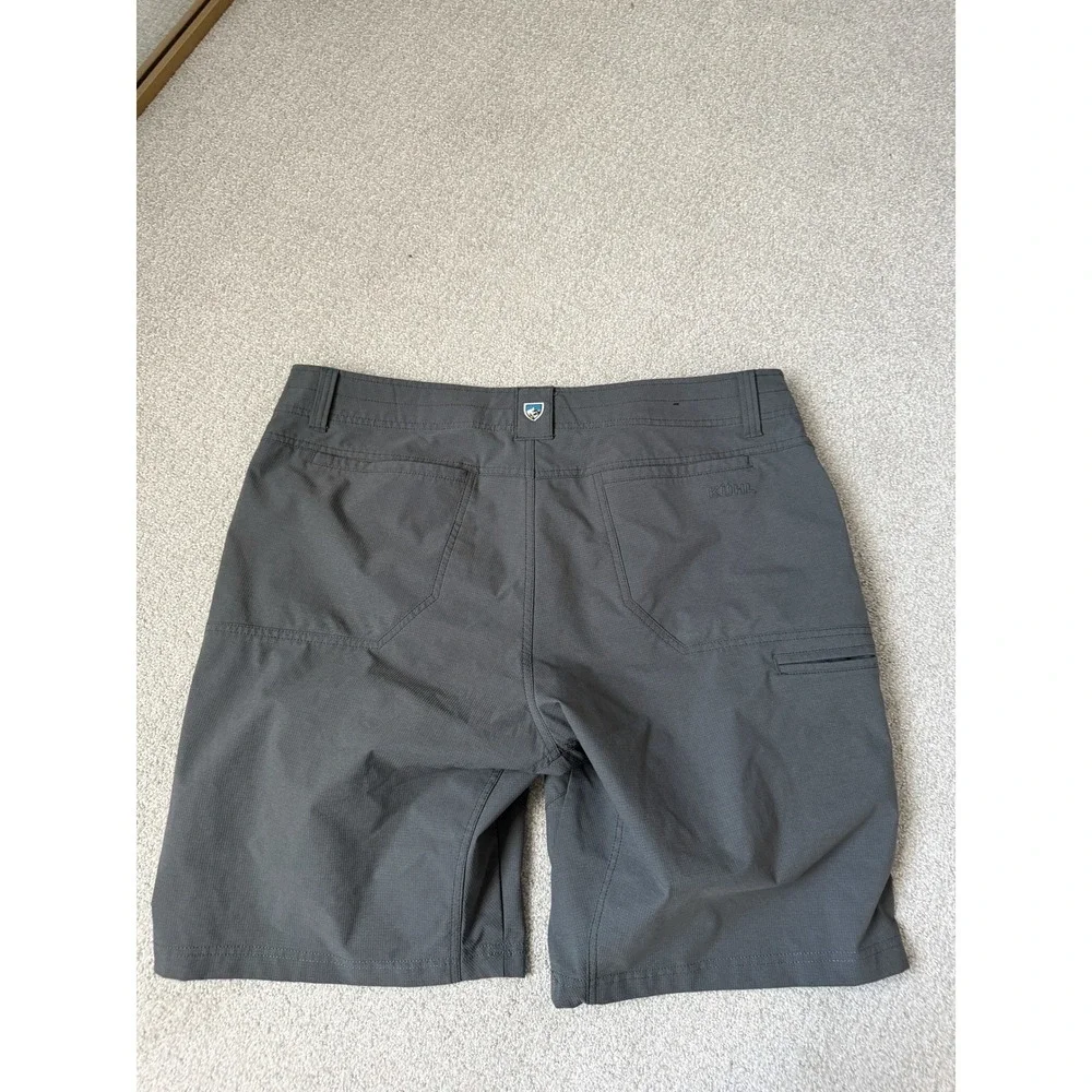 Kuhl Gorpcore Shorts Size 40 Charcoal Gray Zippered Side Pocket